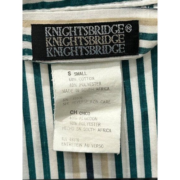 Vintage 70s Knightsbridge Mens Striped Pajama Top Button-Down Shirt Sz S - Picture 5 of 8